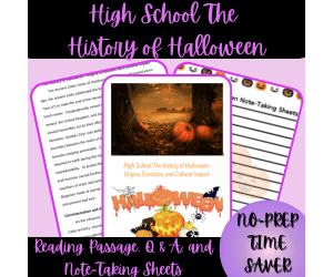 High School The History of Halloween Reading Passage