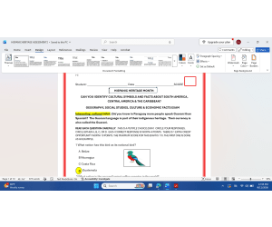 HISPANIC HERITAGE MONTH: A GEOGRAPHICAL, CULTURAL FACTS EXAM