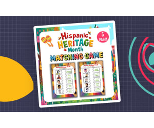 Hispanic Heritage Month Famous Chracters Matching Game for Kindergarte