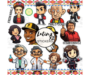 Hispanic Heritage Month Latino Leaders Stickers Collection