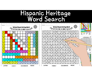 Hispanic Heritage Month Word Search