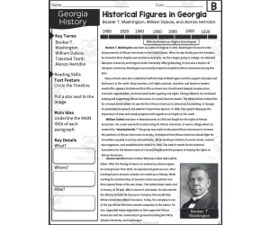 Historical Figures in Georgia Reading Packet