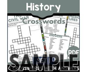 History Crossword - Set 1: 1 Page Sample (PDF)