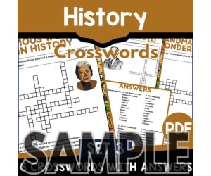 History Crossword - Set 3: 1 Page Sample (PDF)