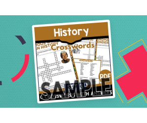 History Crossword - Set 3: 1 Page Sample (PDF)