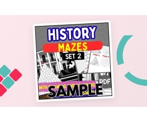 History Mazes - Set 2: 1 Page Sample (PDF)
