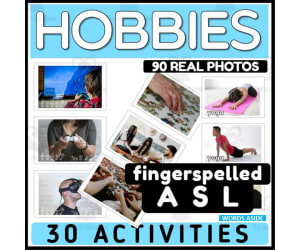 Hobbies ASL Flash Cards Vocabulary Resource