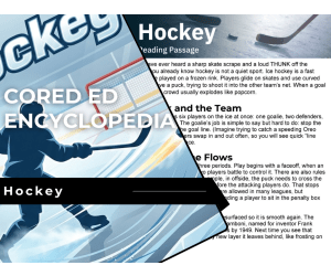 Hockey Reading Comprehension Passage - Cored Ed Encyclopedia