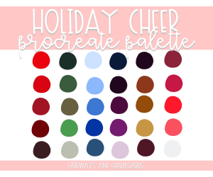 Holiday Cheer Procreate Color Palette