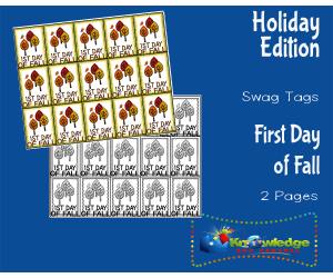 Holiday Swag Tags: First Day of Fall