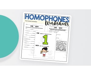 Homophones Worksheets: One Won