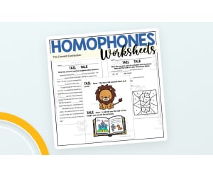 Homophones Worksheets: Tail Tale