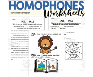 Homophones Worksheets: Tail Tale