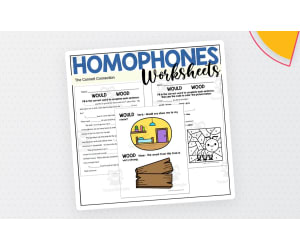 Homophones Worksheet – Wood vs. Would Practice