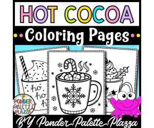 Hot Cocoa Coloring Pages - Set 1