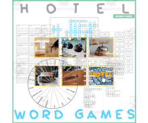 HOTEL: Word Games with Puzzles Crossword Wordsearch
