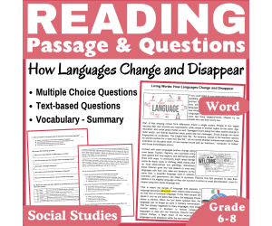 How Languages Change: Social Studies Reading Passage (Word)