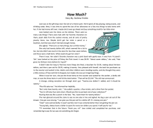 How Much? Reading Comprehension Worksheet