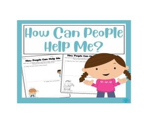 How People Can help Me Calm Down Worksheet