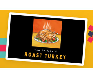 How to Draw a Roast Turkey