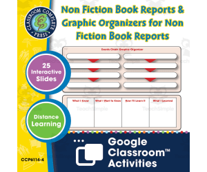 How to Write a Book Report: Non Fiction Book Reports & Graphic Organizers for Non Fiction Book Reports - Google Slides Gr. 5-8
