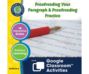 How to Write a Paragraph: Proofreading Your Paragraph & Proofreading Practice - Google Slides Gr. 5-8