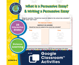 How to Write an Essay: What is a Persuasive Essay? & Writing a Persuasive Essay - Google Slides Gr. 5-8