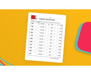 Hundreds Tens Ones Worksheet