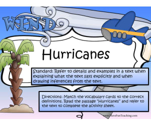 Hurricanes Reading Comprehension Activity