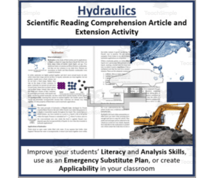 Hydraulics Comprehension Reading Article - Grade 8 and Up