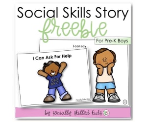 I Can Ask For Help, Social Skills Story, For Boys Pre-K