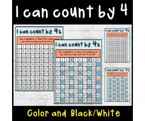 I can count by 4's to 100 or 120