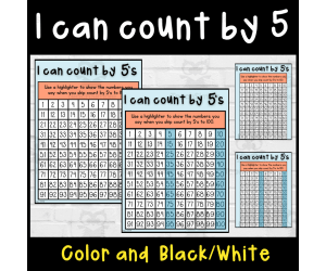 I can count by 5's to 100 and 120 on a hundreds chart