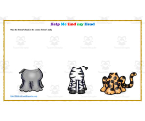 I Can't Find My Head | Animal Discrimination Activity