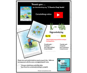 "I Found a Frog" Worksheet Packet