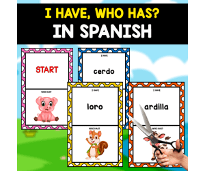 I HAVE,WHO HAS? FREE GAME | ANIMALS IN SPANISH