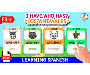 I HAVE,WHO HAS? JUEGO EN ESPAÑOL | LOS ANIMALES