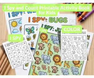 I Spy and Count Printable Activity Book for Kids | Preschool