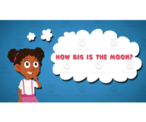 I WONDER - How Big Is The Moon | Animated Video Lesson