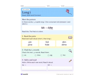 I_E Phonics Worksheets: 5 FREE!