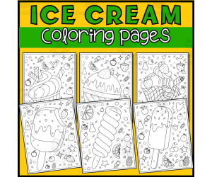 Ice Cream Coloring Pages - Ice Cream and Popsicles Coloring Sheets