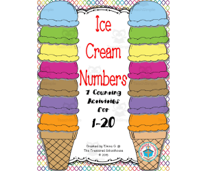 Ice Cream Numbers Activity Set