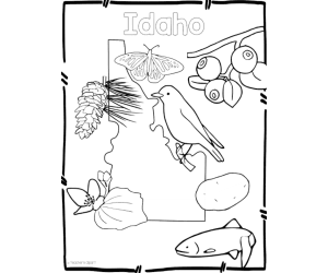 Idaho State Symbols Clip Art