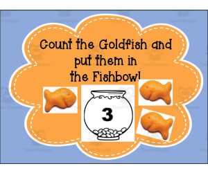 Identify the Number and Counting with One-to-One Correspondence with GOLDFISH!