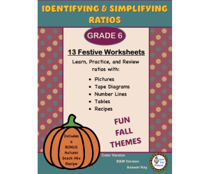 Identifying and Simplifying Ratios Worksheets | Autumn Theme