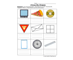 Identifying Shapes Worksheet