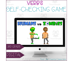 Identifying Verbs Self-Checking Digital Pixel Art Game Humans vs. Zombies