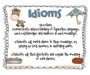 Idioms Figurative Language Activity
