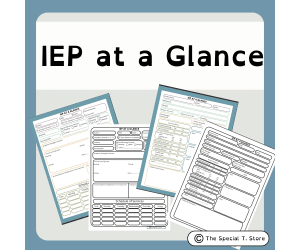 IEP at a Glance | Special Education Quick Reference | Inclusion Suppor