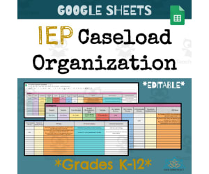IEP Caseload Organization Spreadsheet
